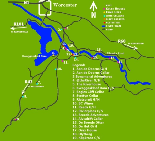 Kwaggaskloof Area Map