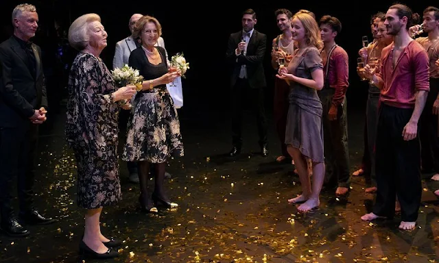 Princess Beatrix and Princess Margriet attended the anniversary performance 'Tutti' by Introdans in Arnhem City Theater