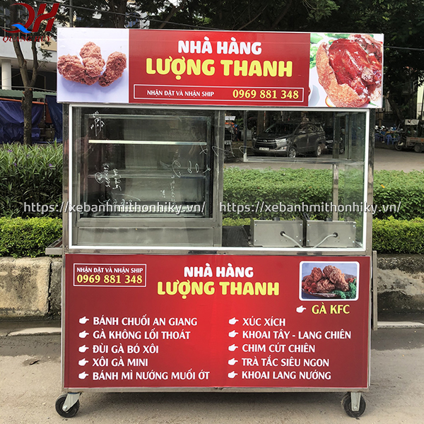 Xe bán đồ ăn vặt 1m5 mới nhất 2020 của Quang Huy