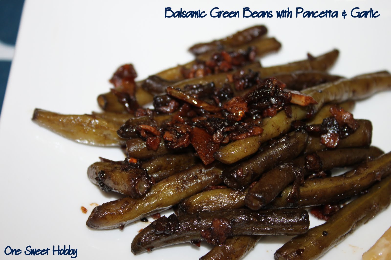One Sweet Hobby Fettuccine Alfredo with Chicken & Balsamic Green Beans