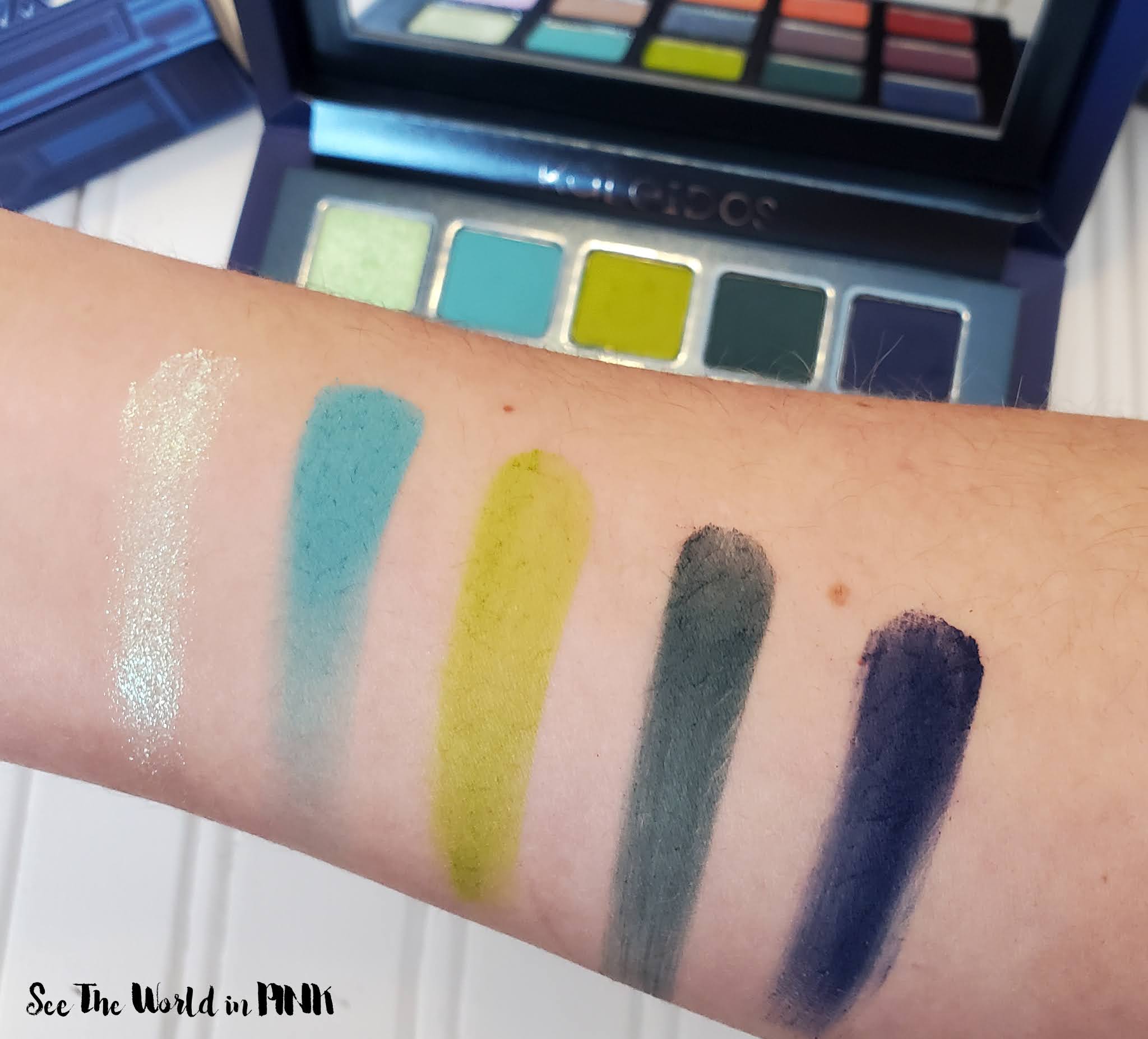 Kaleidos x Angelica Nyqvist The Club Nebula Eyeshadow Palette - Swatches, Looks and Thoughts!