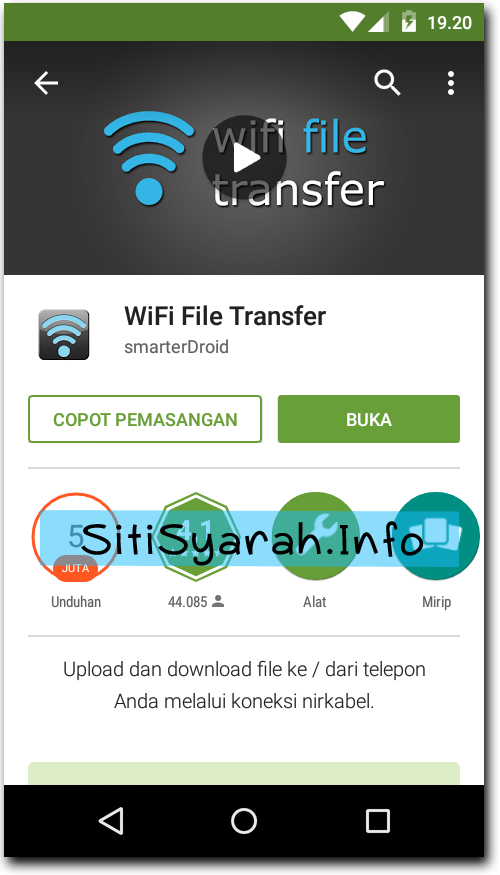 transfer data lewat wifi di android