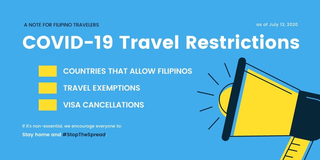 The Geek Travels Travel Restrictions for Filipinos during COVID19 Pandemic