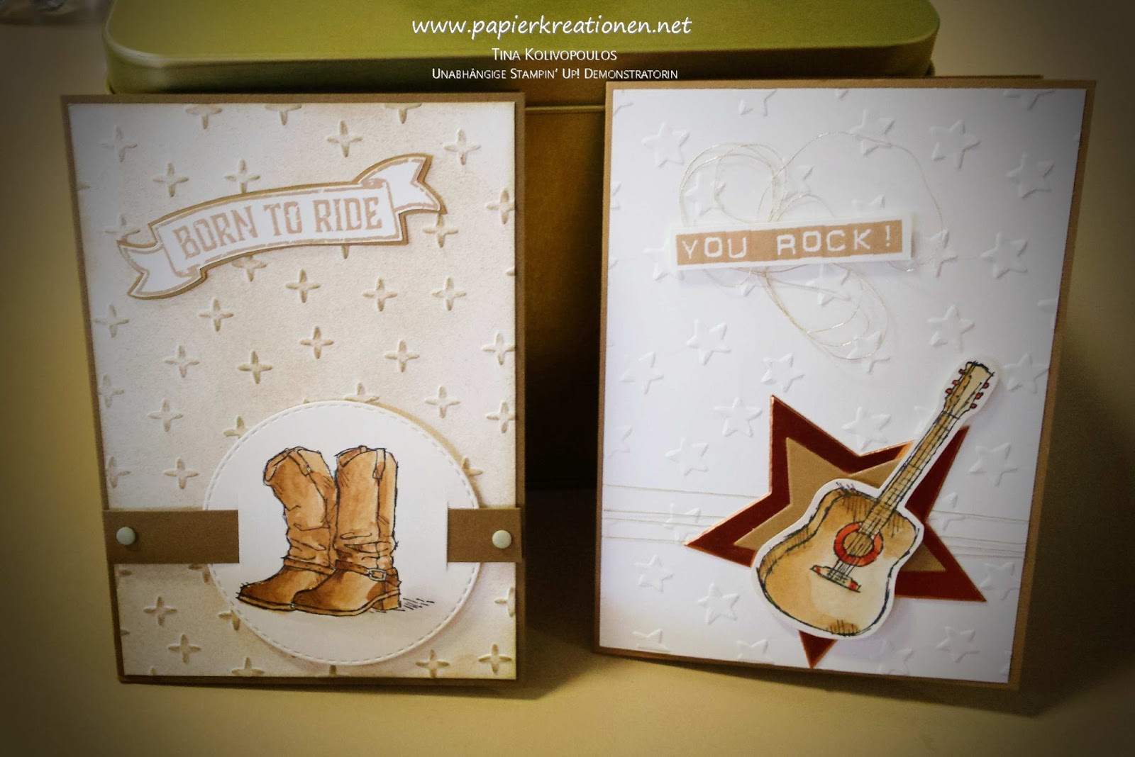 Papierkreationen Net Zwei Schnelle Geburtstagskarten Mit Country