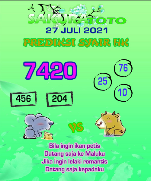 Prediksi Togel Hk Selasa 27 Juli 2021 Bocoran Hk Prediksi Jp