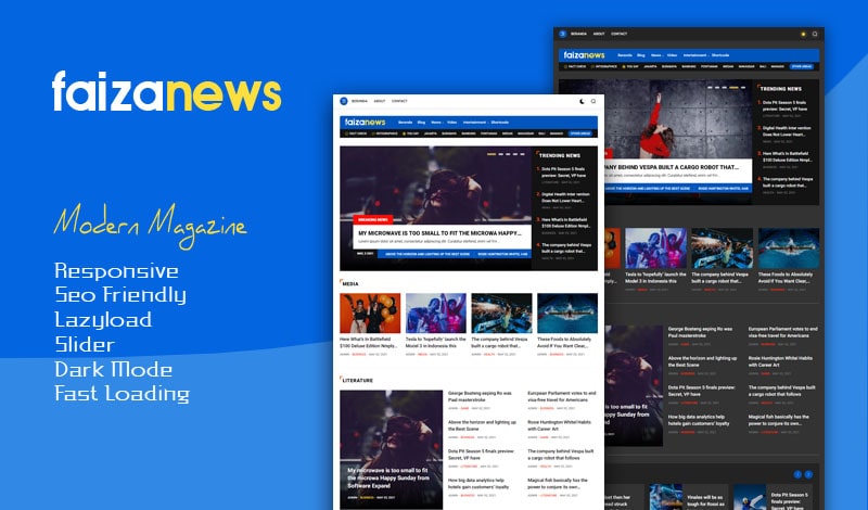 Faizanews Responsive Blogger Template Free Download