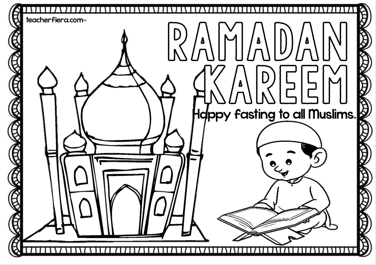 Ramadan Coloring Pages To Download And Print For Free Sketch Coloring Page