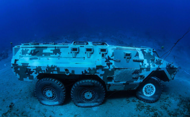 underwater military museum off the Red Sea, Jordan