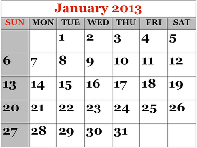 FREE IS MY LIFE: FREEISMYLIFE January 2013 Calendar - Don't You Just