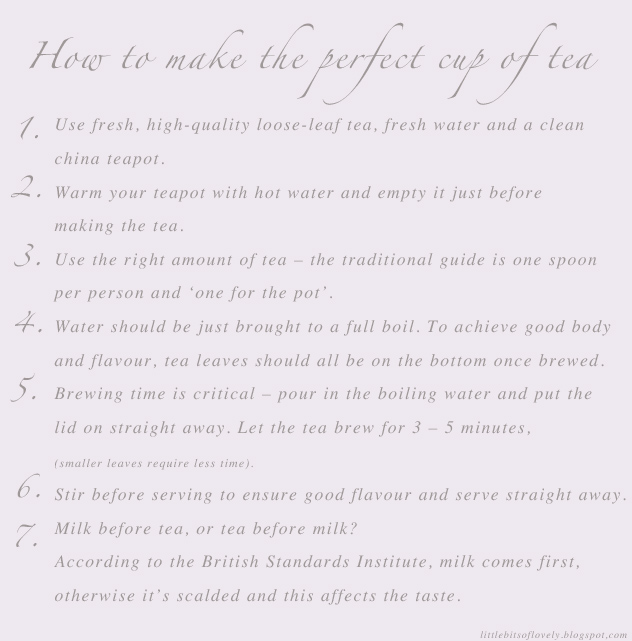 Little Bits of Lovely The perfect cup of tea