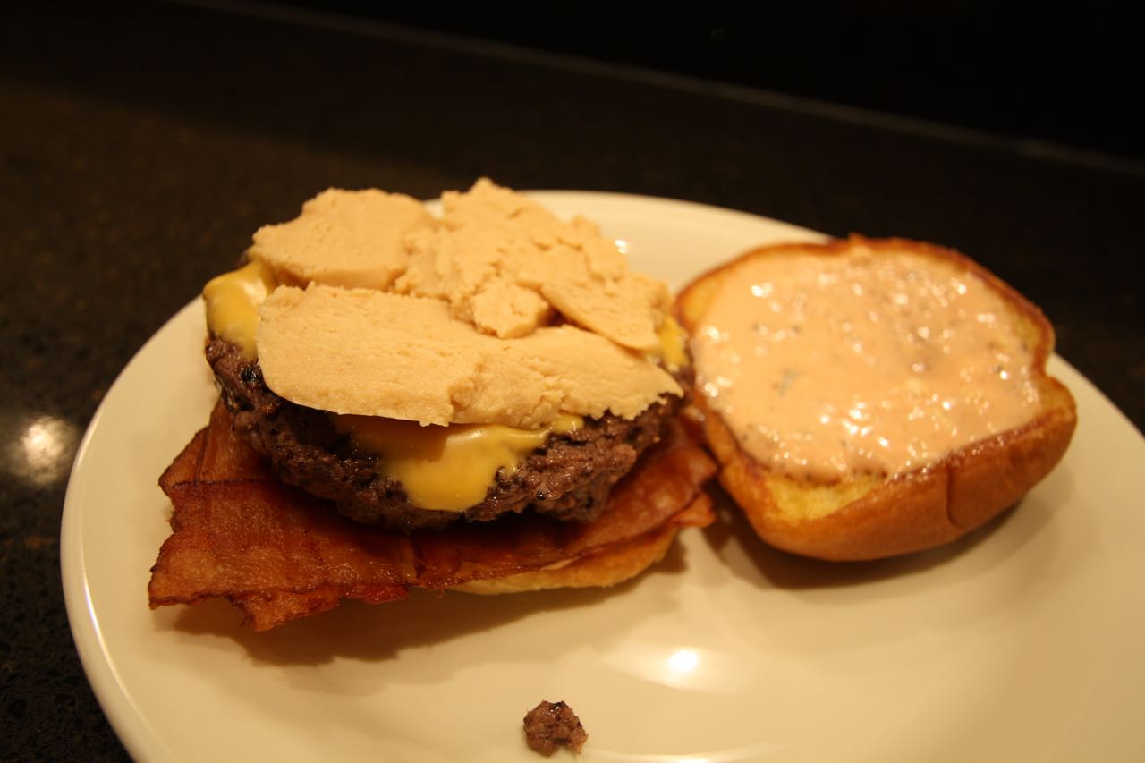 The Roediger House Meal No. 1298 Peanut Butter Bacon Burgers