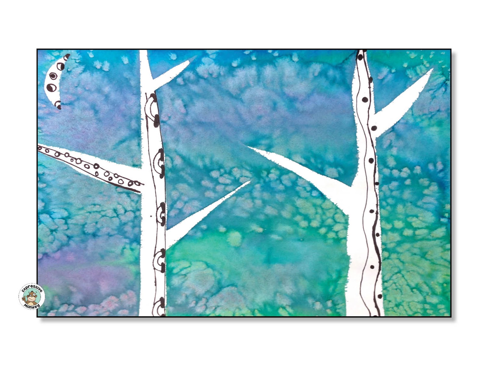 Zentangle Trees for Winter Expressive Monkey