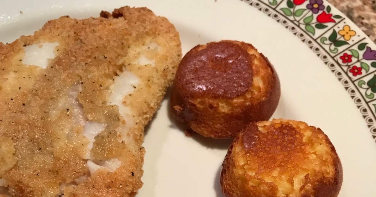 Kitchen Tapestry Air Fried Keto Catfish and Low Carb Hushpuppy Muffins