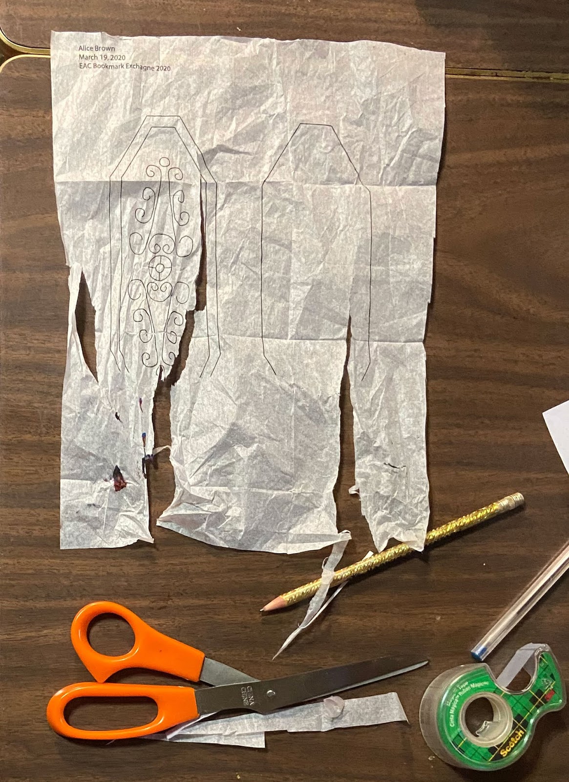 ABrownsDesigns How to print a design on tissue paper