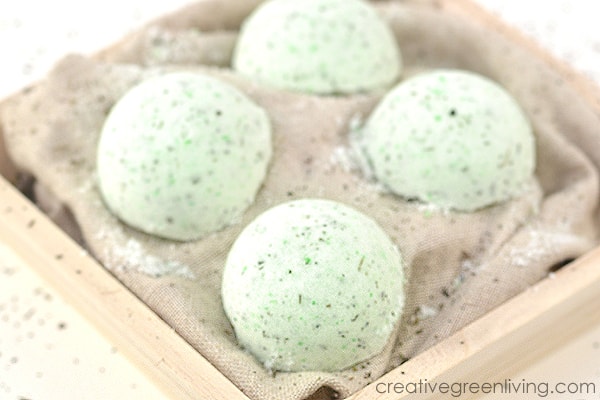 Easy to make make green tea bath bomb recipe - perfect way to make a green tea bath