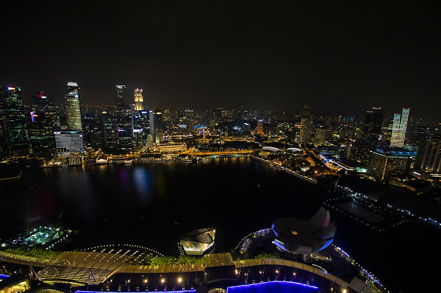 Panorama dalla terrazza del Marina bay Sands-Singapore
