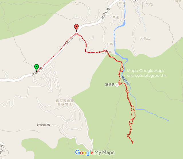 梧桐寨瀑布路線地圖