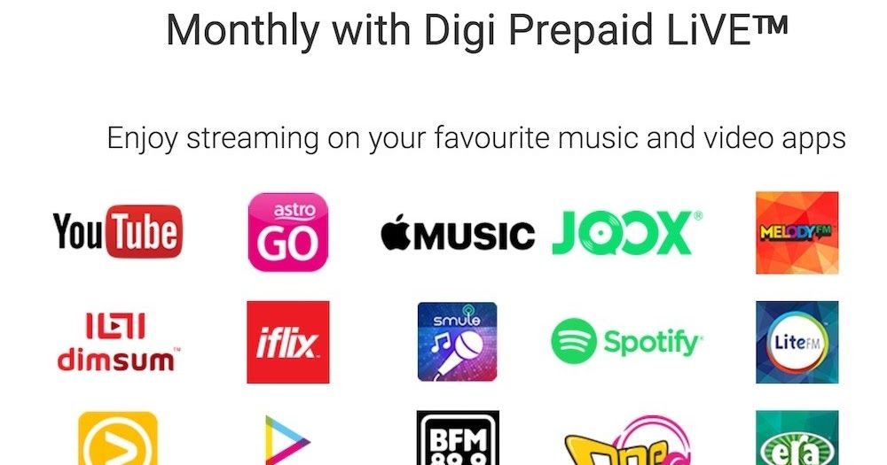 Digi Upgrades its Prepaid Packs 10GB Streaming Data on Prepaid LiVE and Unlimited Social on