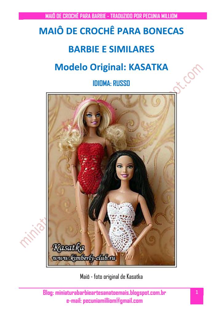 Roupas para Barbie de crochê passo a passo - Artesanato Passo a Passo!