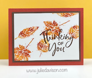 VIDEO: Stampin' Up! Gorgeous Leaves Card Baby Wipe Technique ~ www.juliedavison.com #stampinup