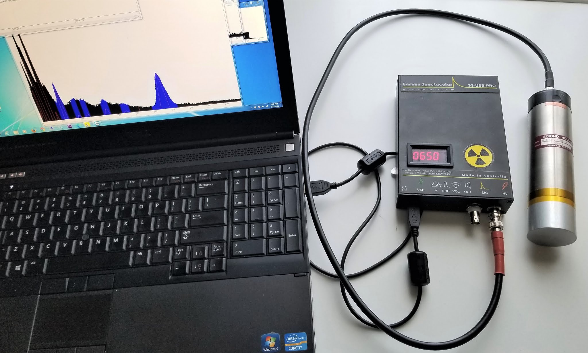 AE1S Science and Engineering Blog Scintillation Gamma Spectroscopy Setup