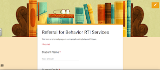 Behavior RTI Response to intervention MTSS Teacher Referral