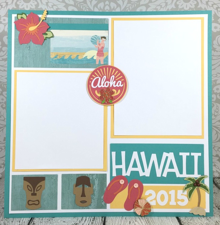 Courtney Lane Designs Cricut Hawaiian Vacation Layout