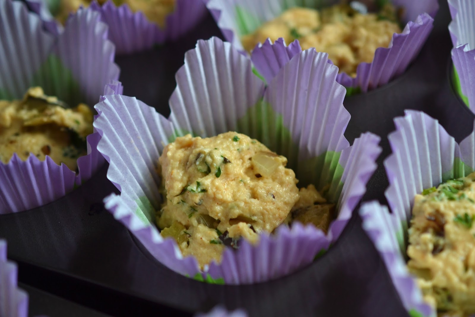 Greedy Girl Grilled Eggplant ricotta muffins