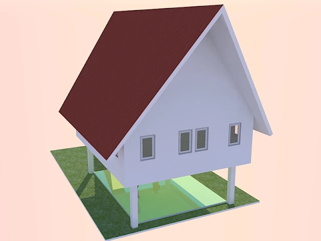 3d rumah panggung