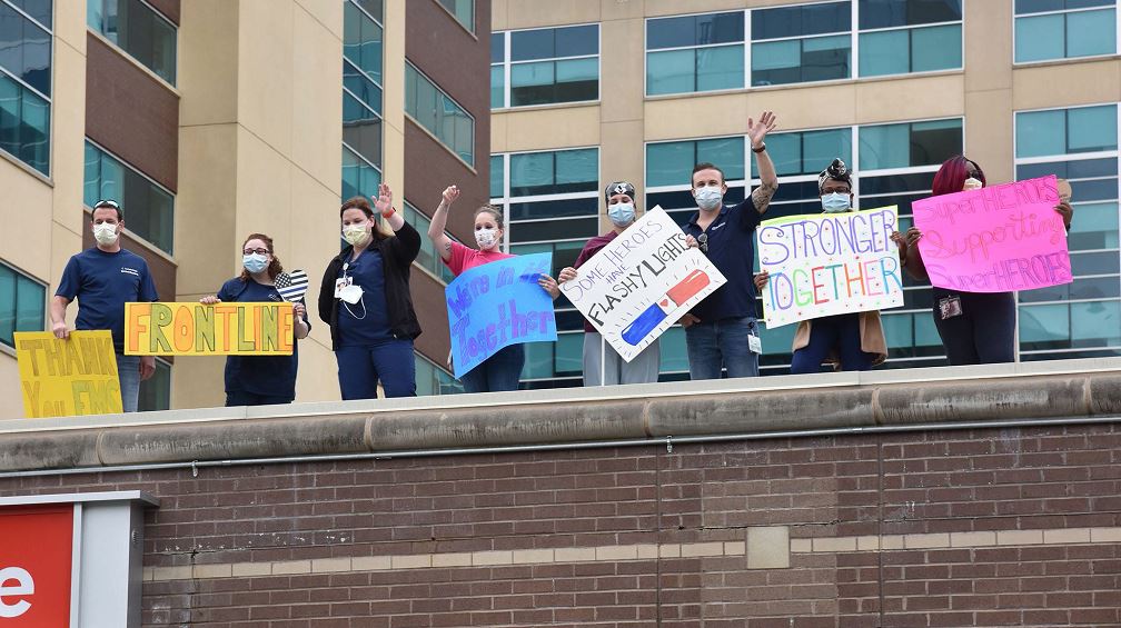 the Annandale Blog First responders salute healthcare workers treating