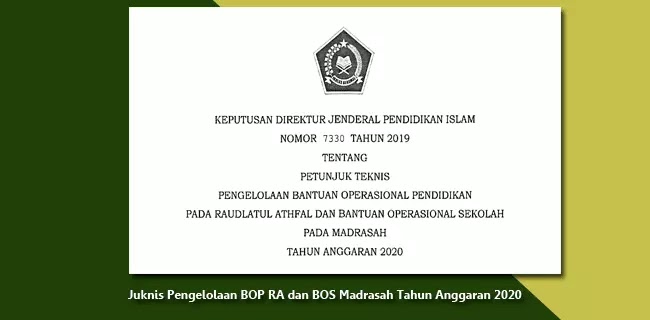 Juknis Bop Ra Dan Bos Madrasah Tahun Anggaran 2020 Berkas Edukasi