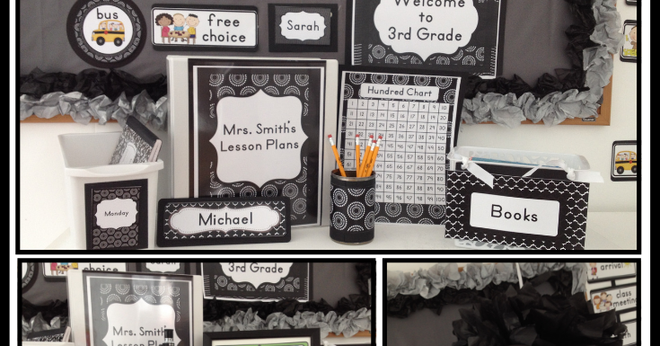 BLACK AND WHITE CLASSROOM DECOR | Clutter-Free Classroom