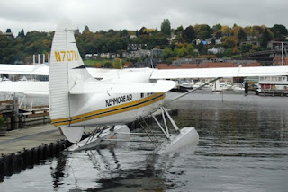 Seaplane getting ready for takeoff