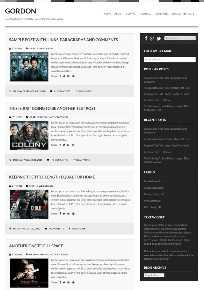 Gordon Fast Loading Blogger Templates Gordon Fast Loading Blogger Templates