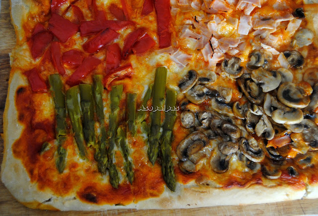 Pizza Cuatro estaciones (Pizza quattro stagioni)