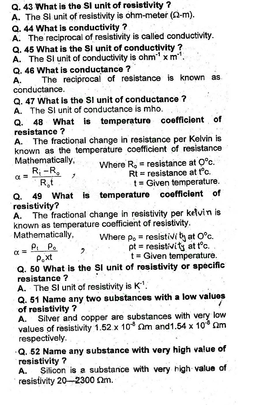 2nd Year Physics Chapter 13 Current Electricity Short Questions 7