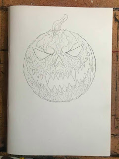 how to draw a halloween pumpkin