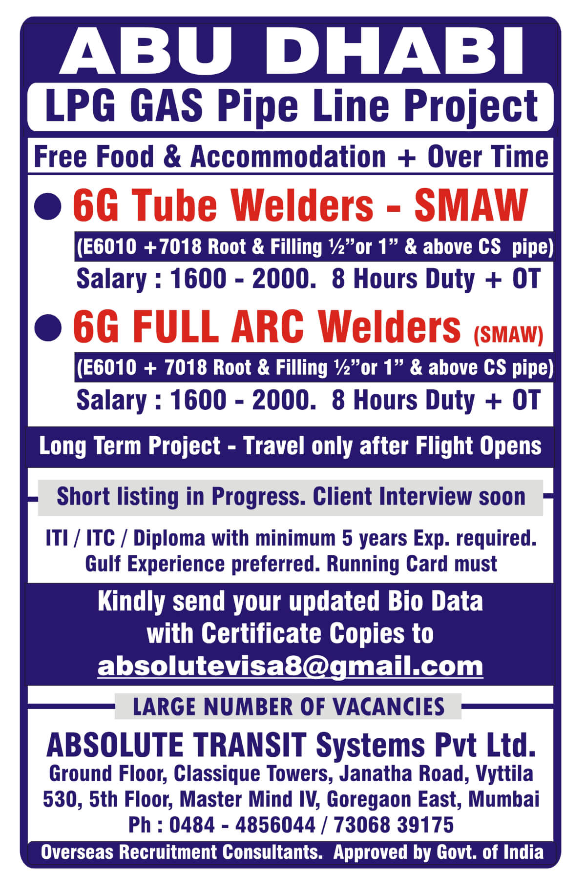 GULF JOBS DAILY UPDATES 462021 Jobs in Gulf Job Vacancy in Gulf