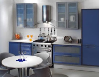 Blue Kitchen Cabinets Design Picture