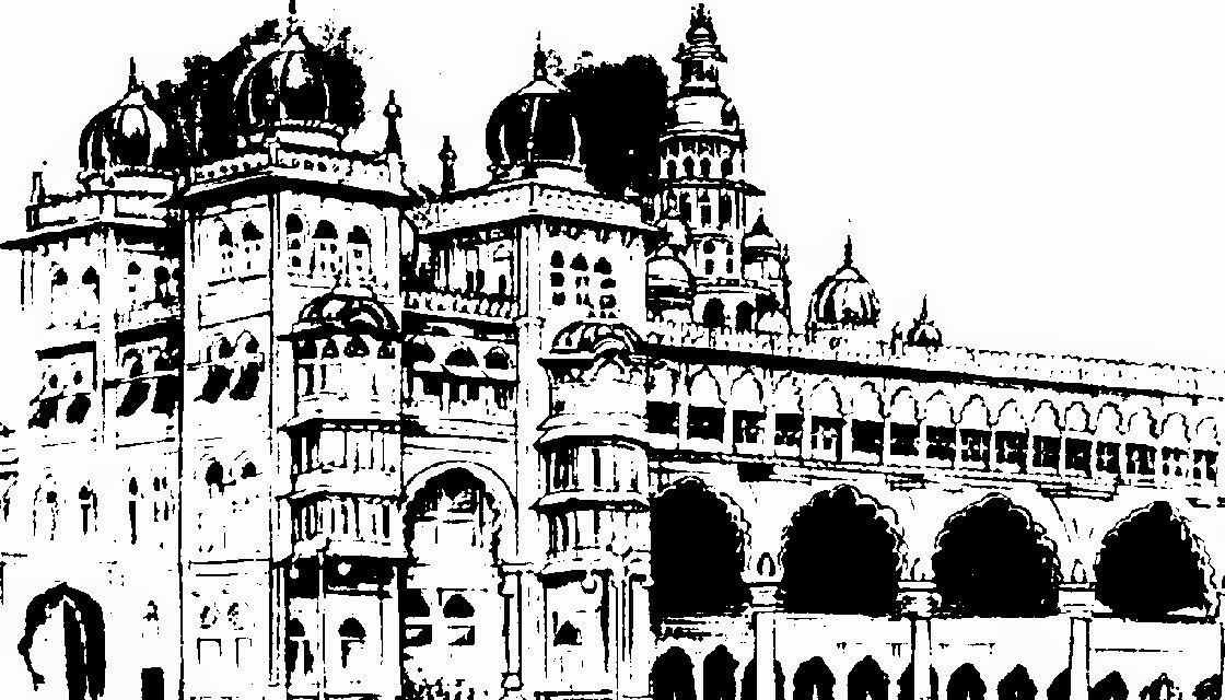 CLIP ARTS AND IMAGES OF INDIA: Monuments of India Line Drawings