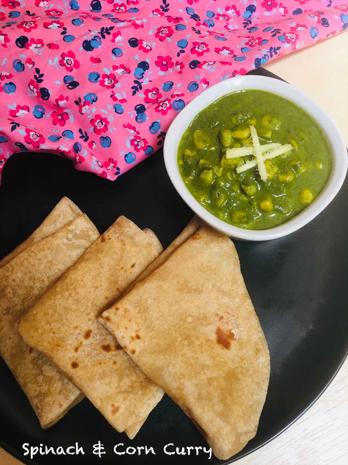 Spinach & Corn Curry From Sushma's Kitchen