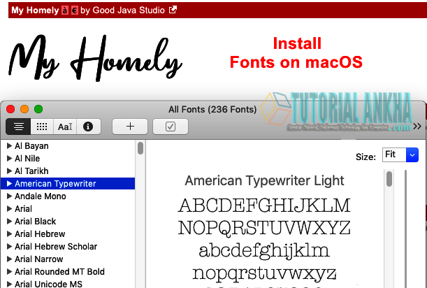 Cara Memasang Font di MacOS