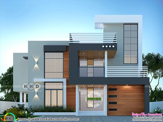 6 bedrooms 4350 sq. ft. modern home design with swimming pool on second floor