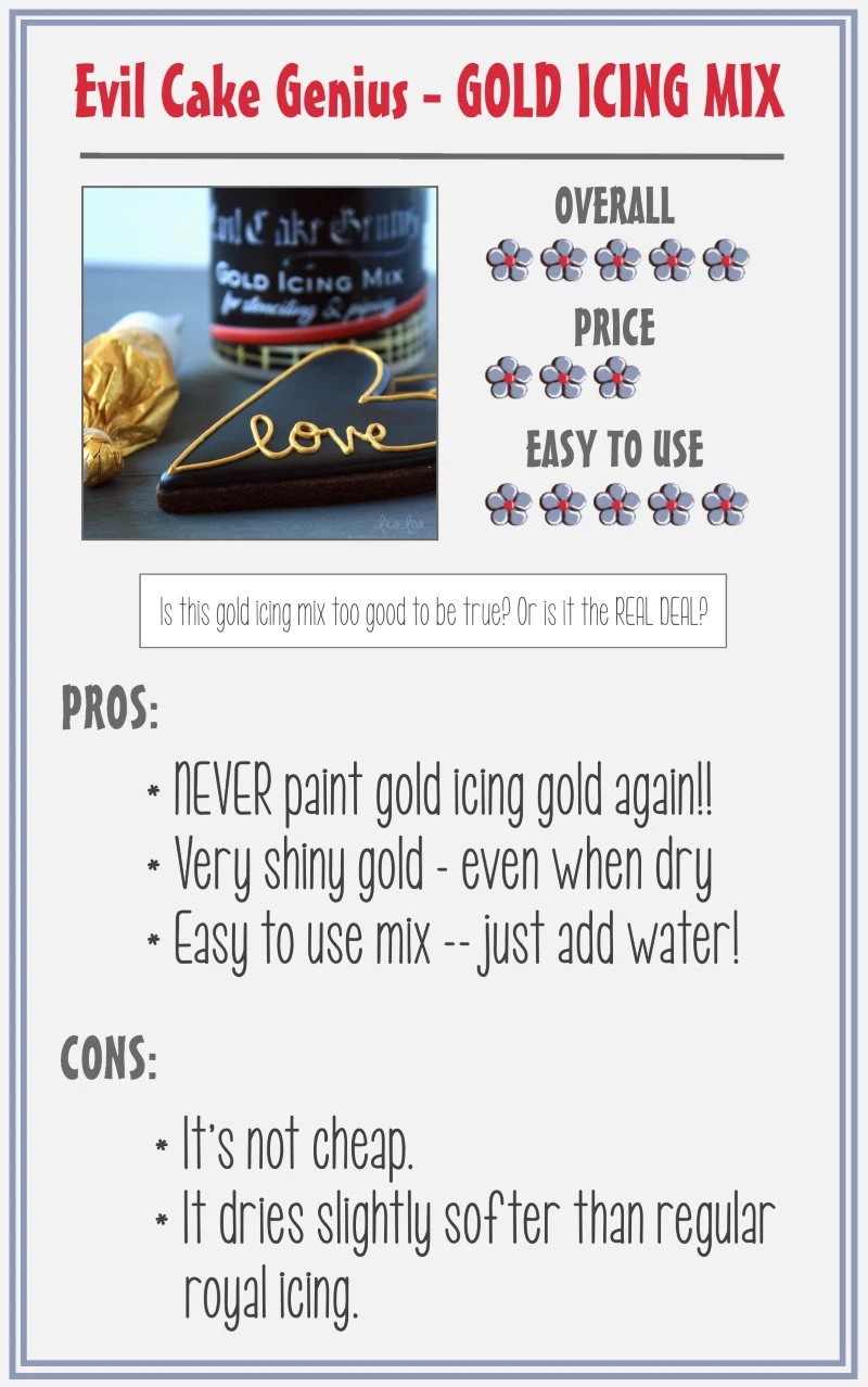 The pros and cons of Evil Cake Genius gold icing mix