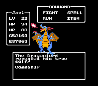 Dragon Warrior - Final boss Dragonlord