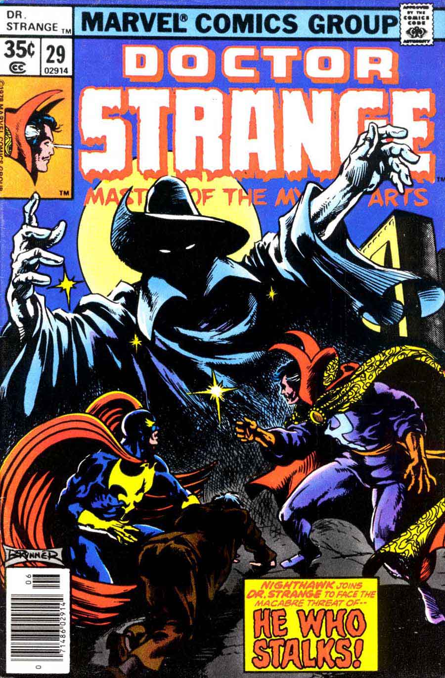 Frank Brunner  bronze age 1970s marvel comic book cover art - Doctor Strange v2 #29