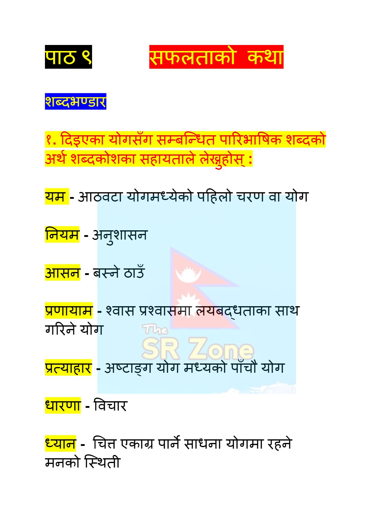 Safalta ko katha exercise: class 11 Nepali Unit 9 (entrepreneur story)