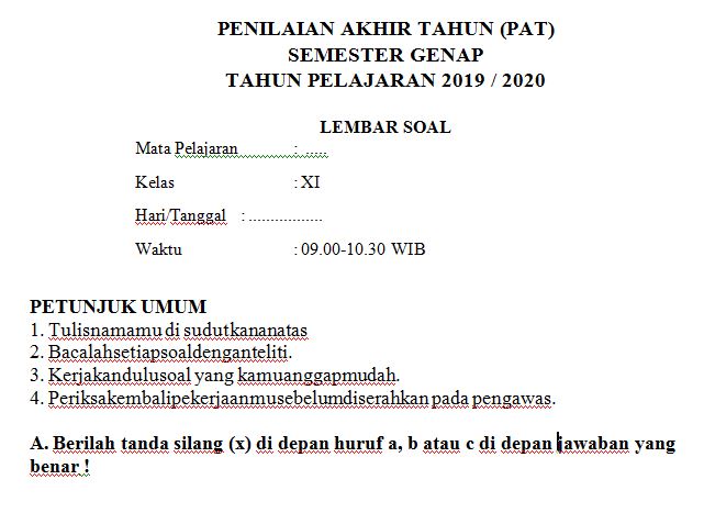 Soal PAT Kelas 11 Kimia Semester 2 Kurikulum 2013 Revisi