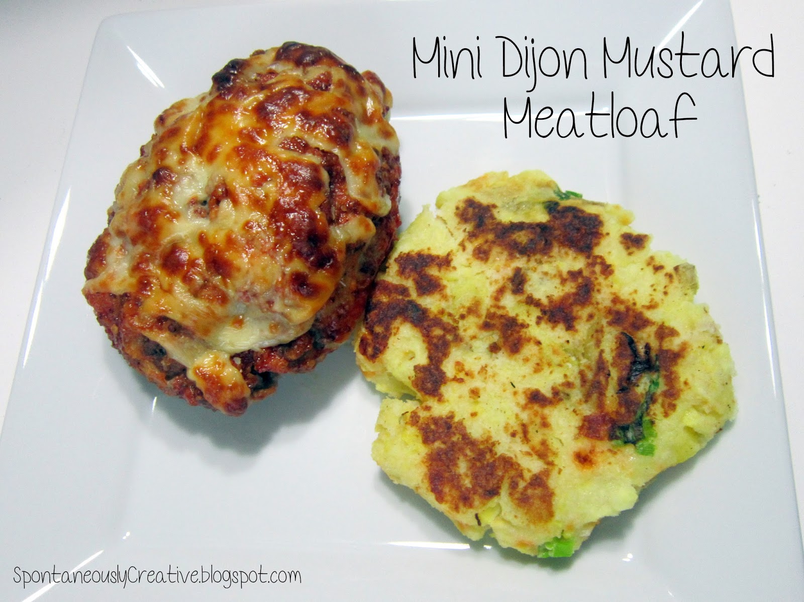 Spontaneously Creative Mini Dijon Mustard Meatloaf
