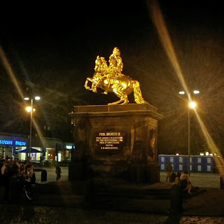 Goldener Reiter am Neustädter Markt in Dresden